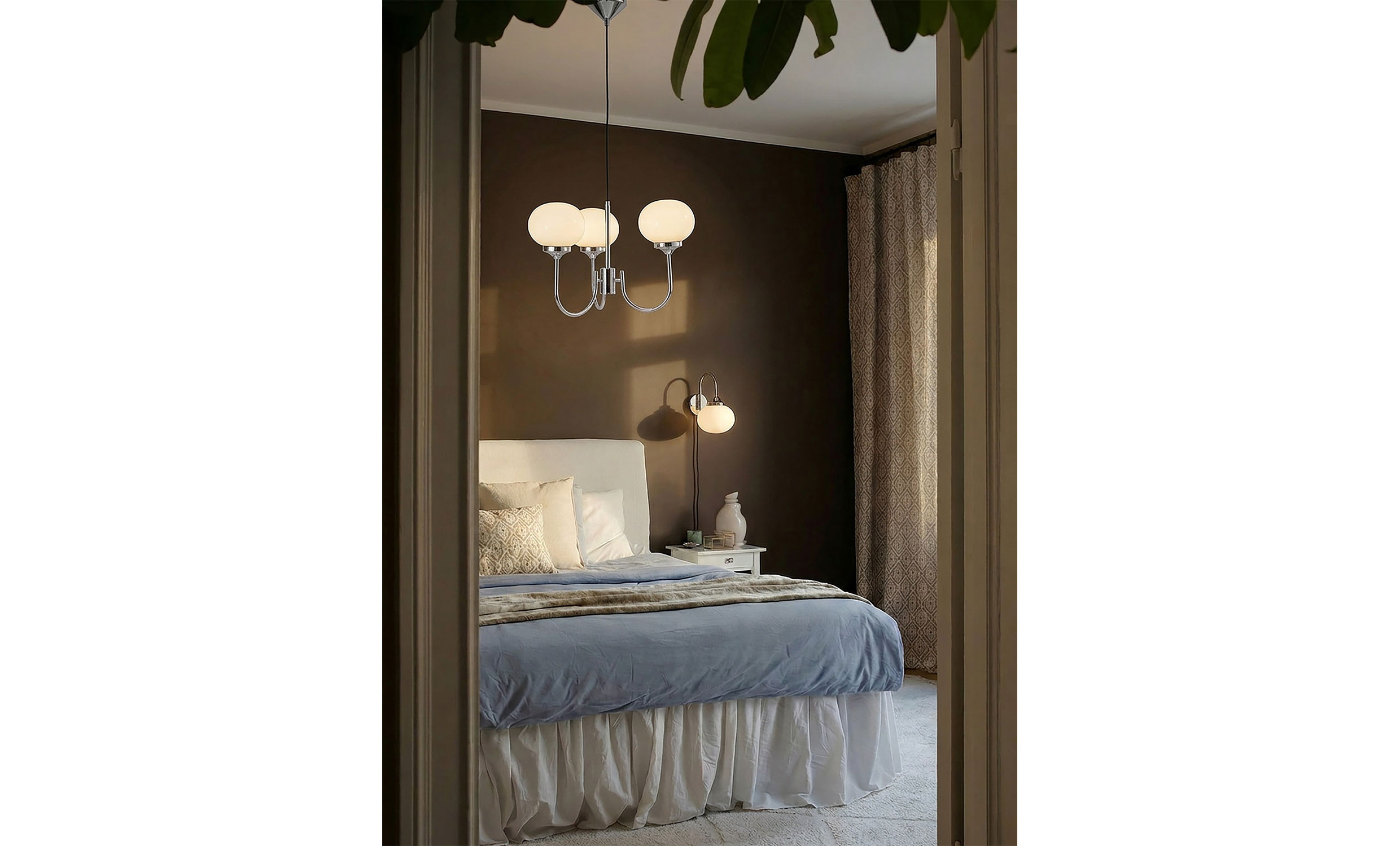 ELSY Taklampa 59cm Vit/Krom