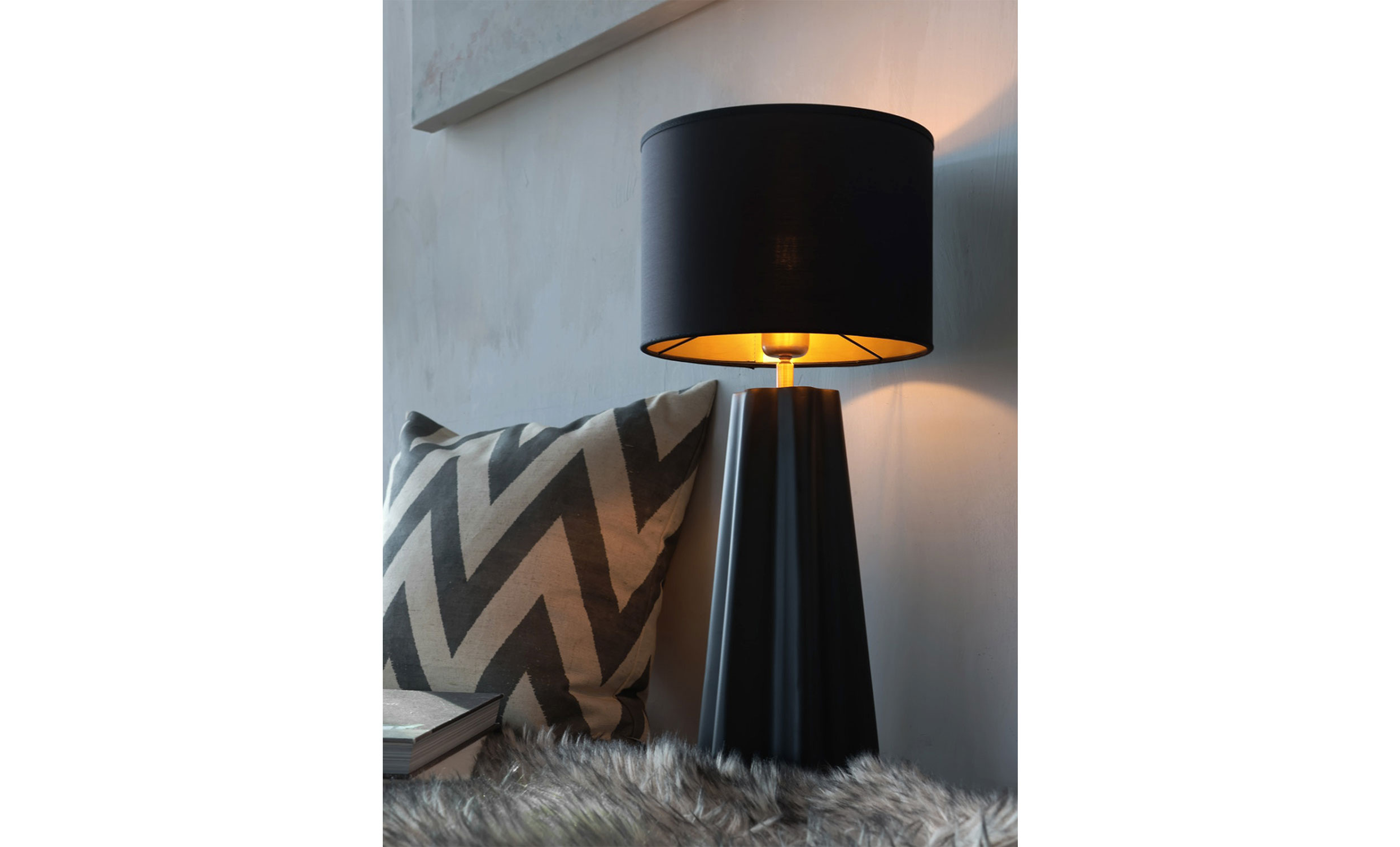 AIRA Lampfot 44cm  Svart/Mässing