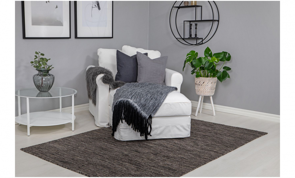 BJRKA Ullmatta 200x300 Antracit i gruppen Mattor & Textil / Mattor / Ullmattor & Rllakan hos SoffaDirekt.se (45627)