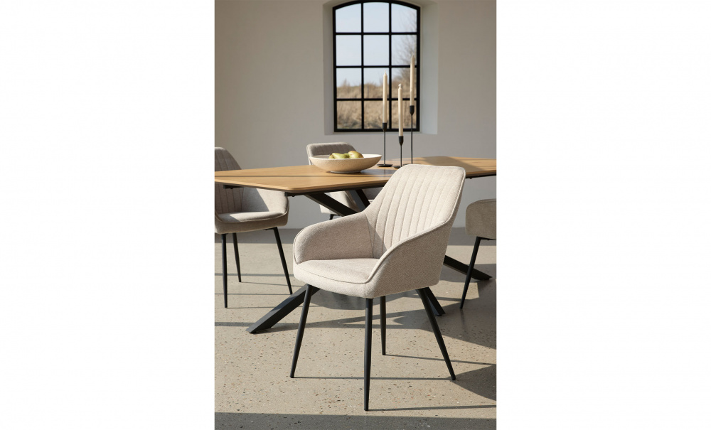 NIMO Stol Randig Sand i gruppen Matplats / Sittmbler / Stolar hos SoffaDirekt.se (50790000)
