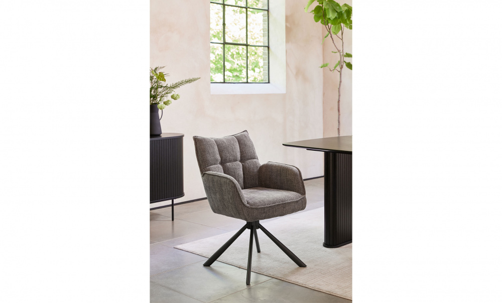 MARJA Snurrstol Gr/Svart i gruppen Matplats / Sittmbler / Stolar hos SoffaDirekt.se (51080003)