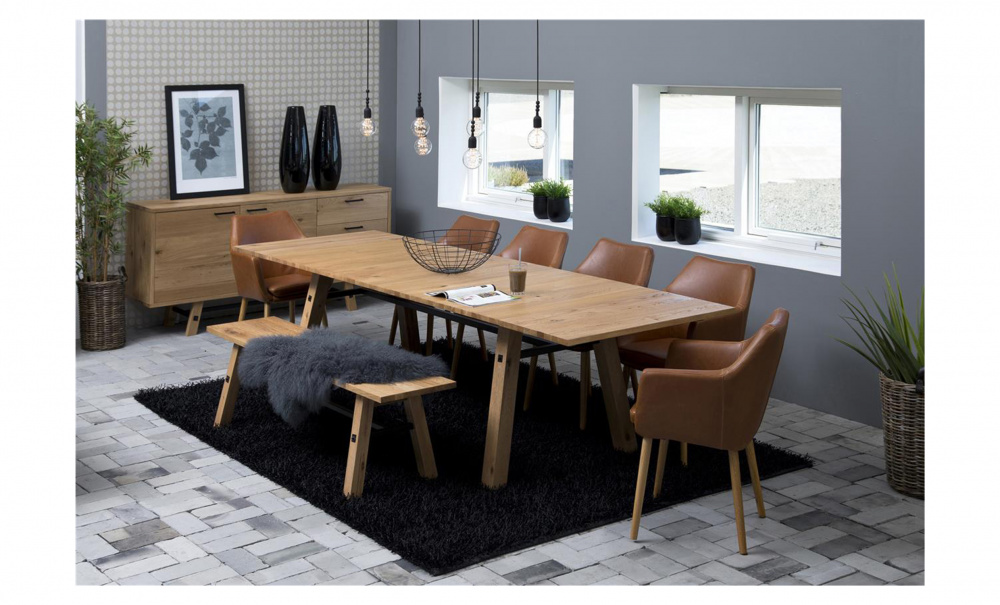 NORTHAM Northam Stol Veganlder Brun i gruppen Matplats / Sittmbler / Stolar hos SoffaDirekt.se (55607)