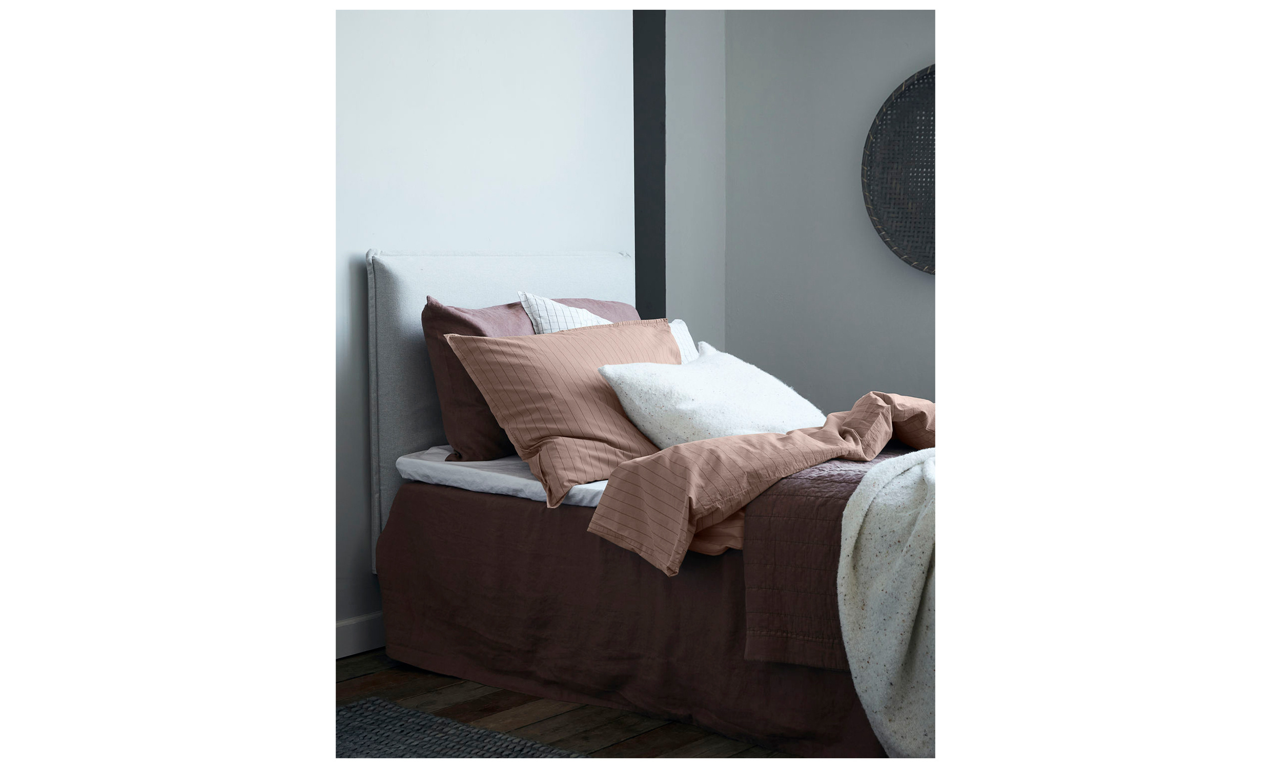 DAGNY Bddset Enkel Berry/Mrkgrn