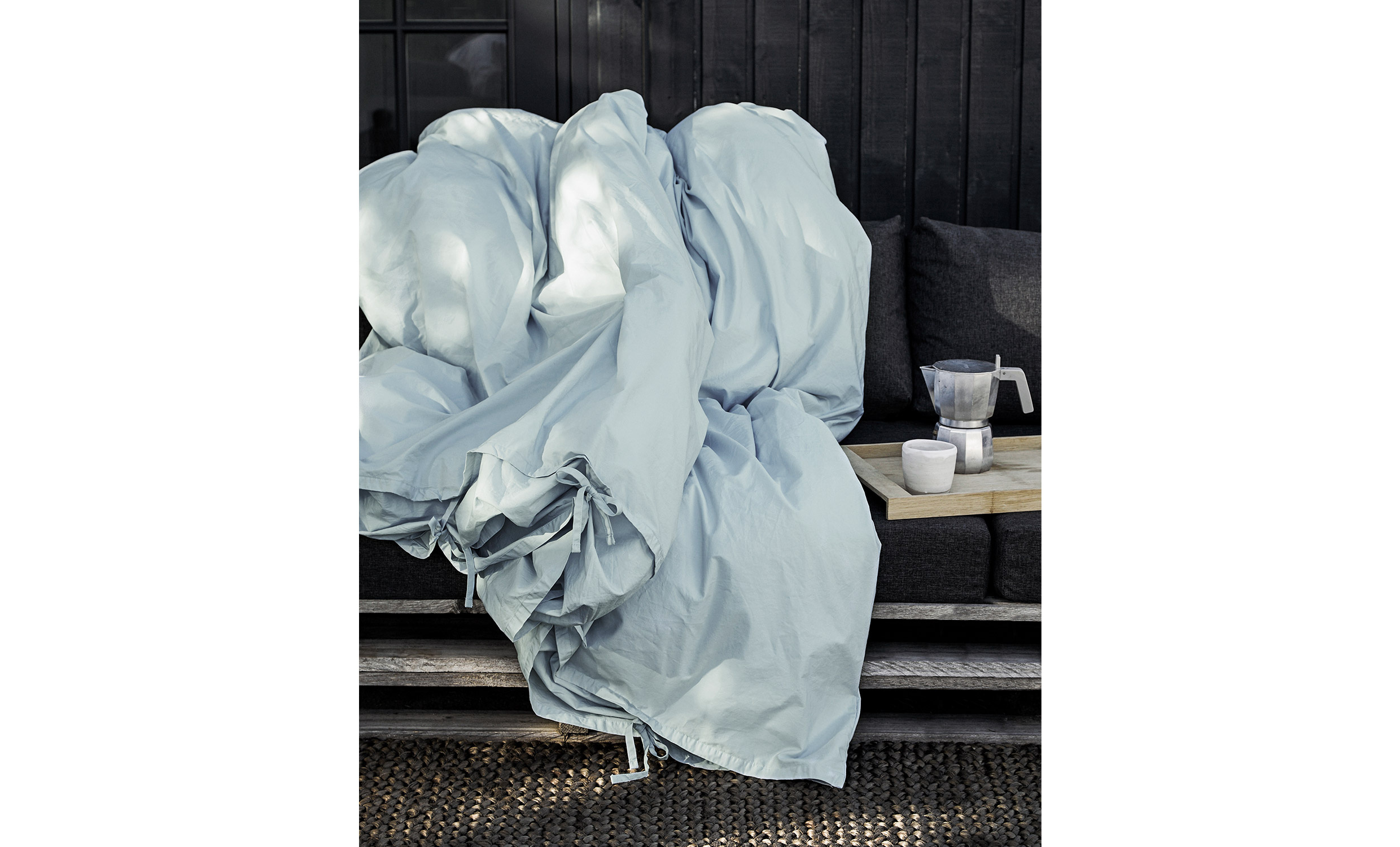 INGRID Bddset Enkel Sky
