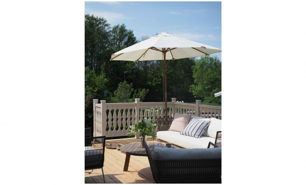 CAPRI Parasoll 3 m Offwhite i gruppen Utembler / Parasoll hos SoffaDirekt.se (6032015)