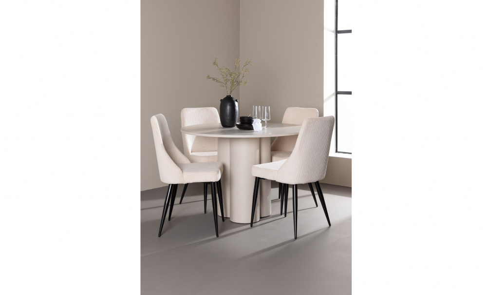 NOOR Matbord 110 Beige i gruppen Matplats / Bord / Matbord hos SoffaDirekt.se (61130-102)
