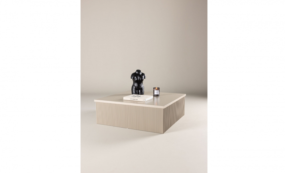 PELLA Soffbord 90x90 Beige i gruppen Vardagsrum / Soffbord hos SoffaDirekt.se (61170-102)
