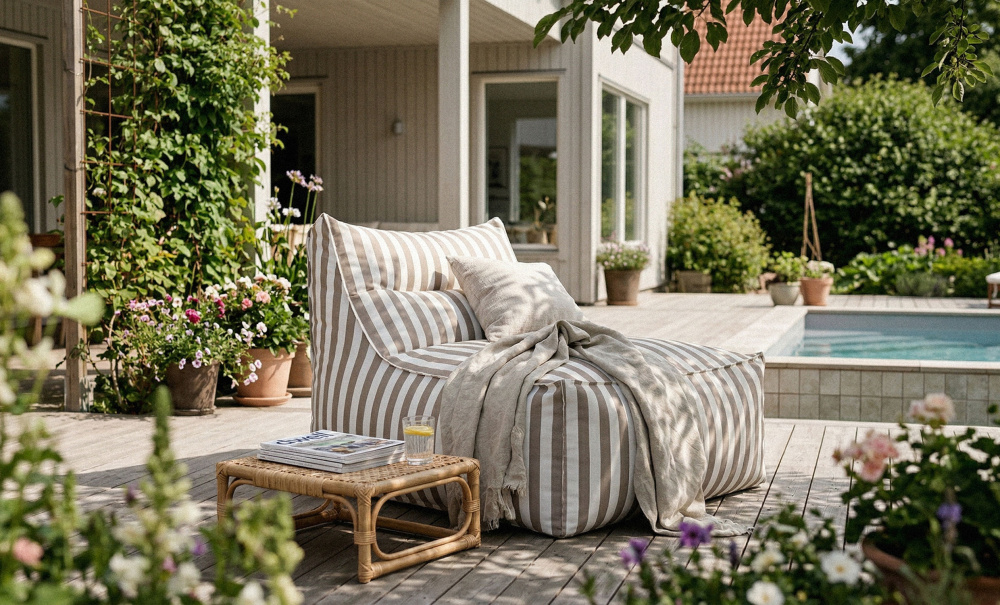 Bild nr 2 (DINO Loungefåtölj Beige/Vit)