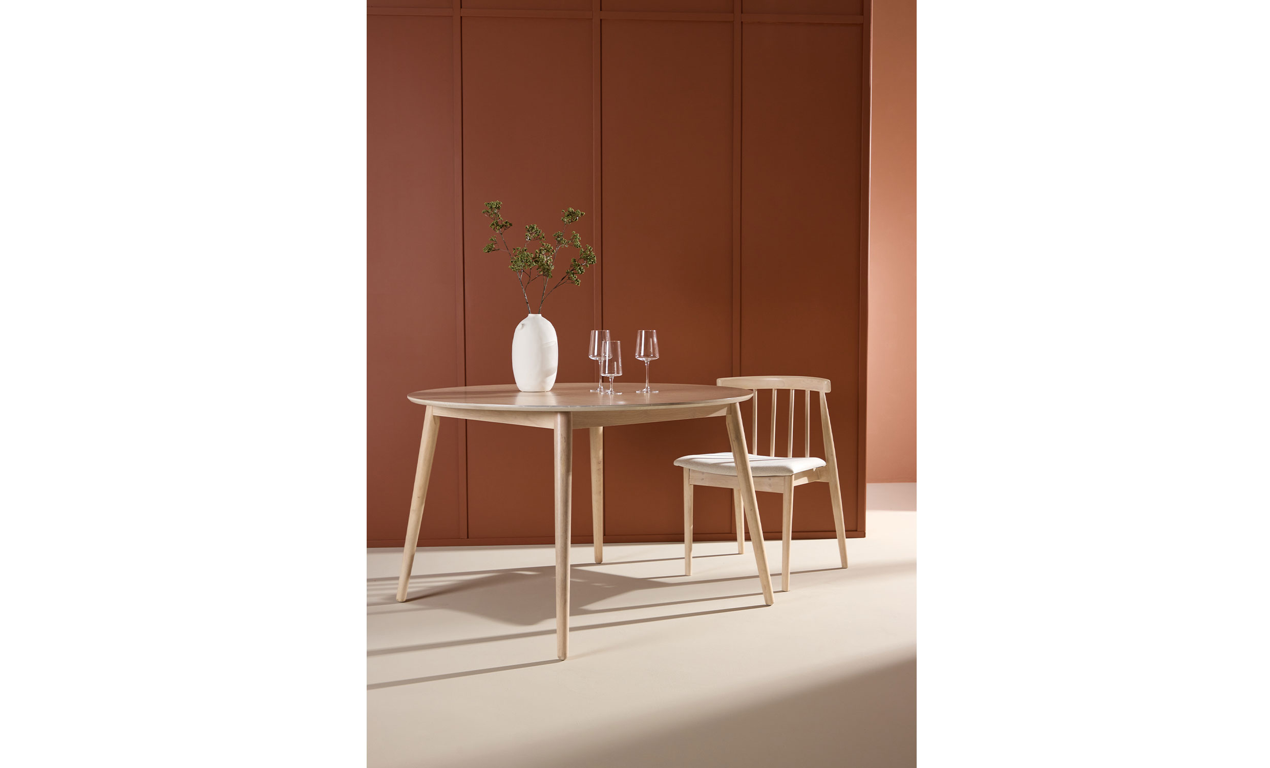 OTILIA Matbord 120 Vitputsad