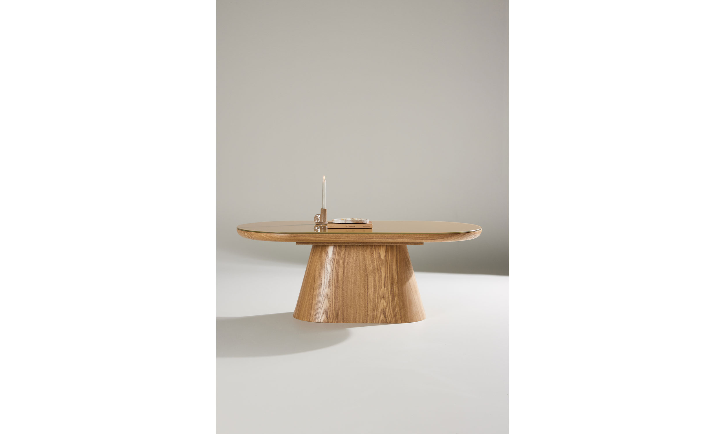 CONRAD Soffbord Natur/Glas