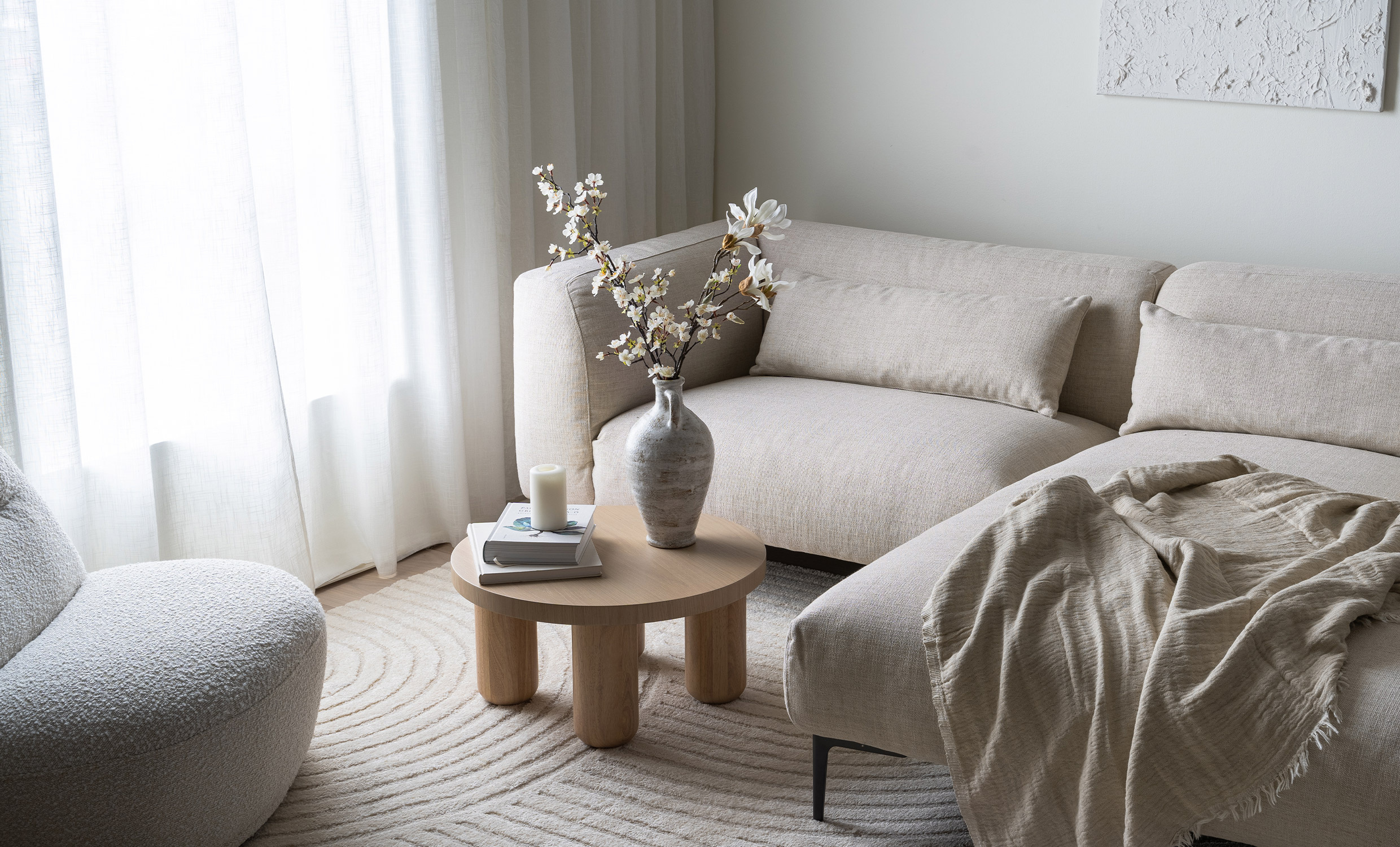 VLA Divansoffa Hger Ljusbeige