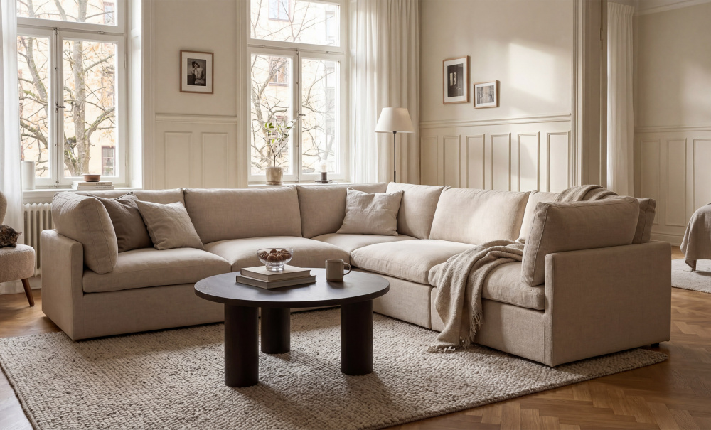 Bild nr 3 (CEDAR Hörnsoffa Vändbar Beige)