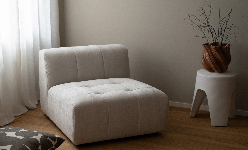 COCO Ftlj/Mittdel Offwhite i gruppen Vardagsrum / Soffor / Modulsoffor hos SoffaDirekt.se (656-COC-1S-FM130)
