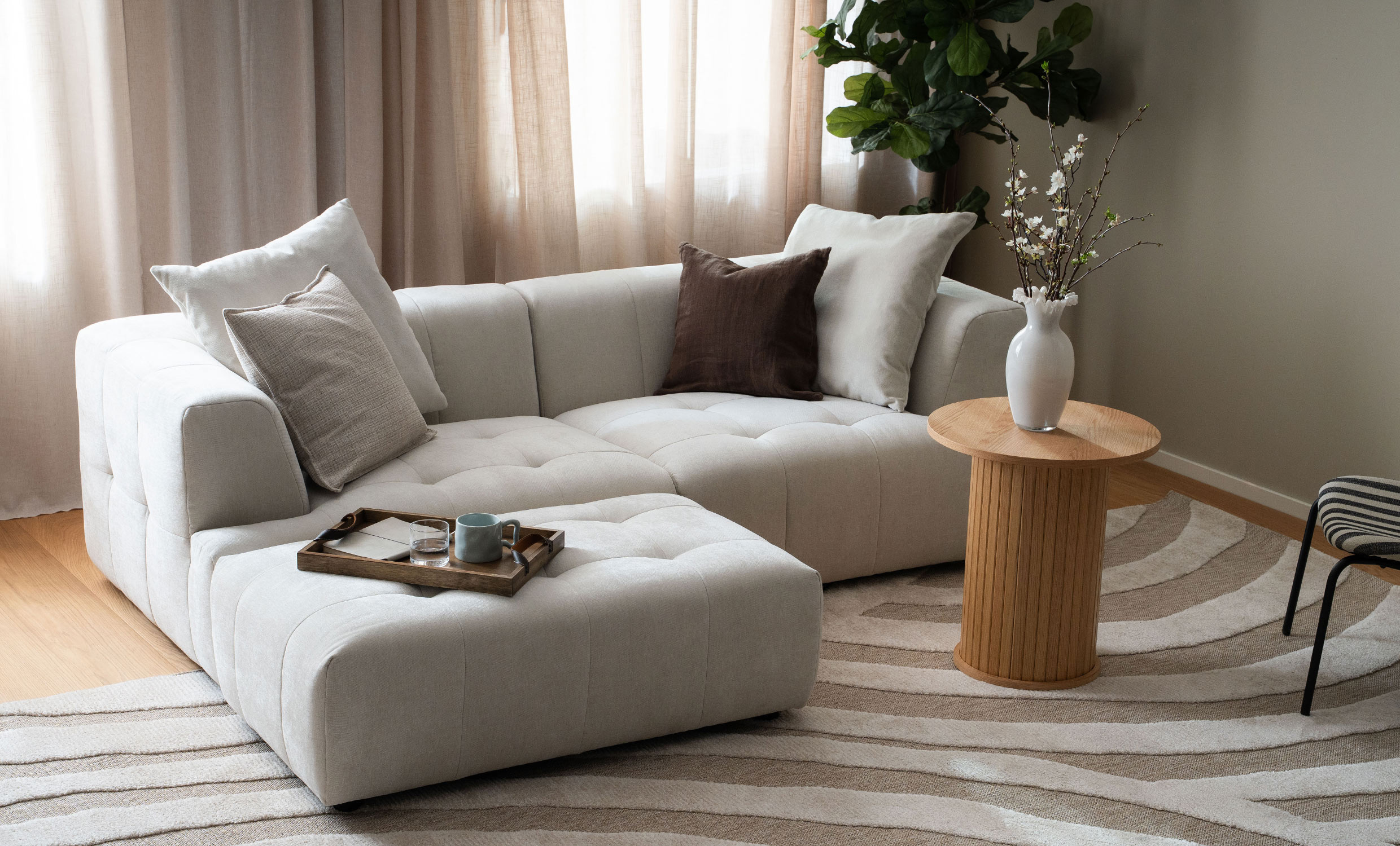 COCO Divansoffa Vändbar Offwhite