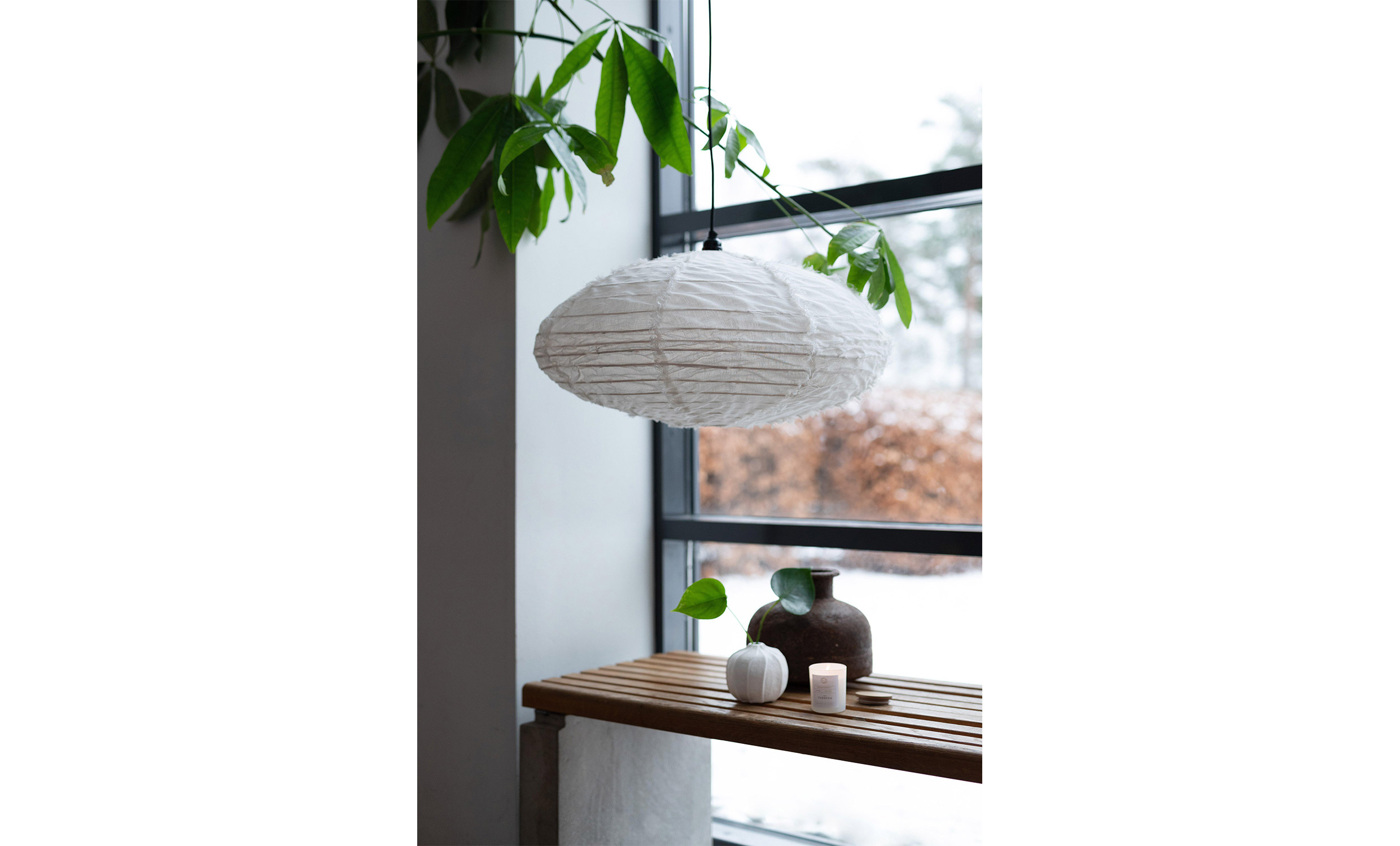 FLORES Taklampa 80x40 Vit
