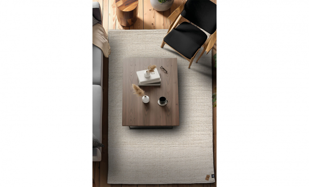 Bild nr 2 (UNA Ullmatta 160x230 Offwhite)