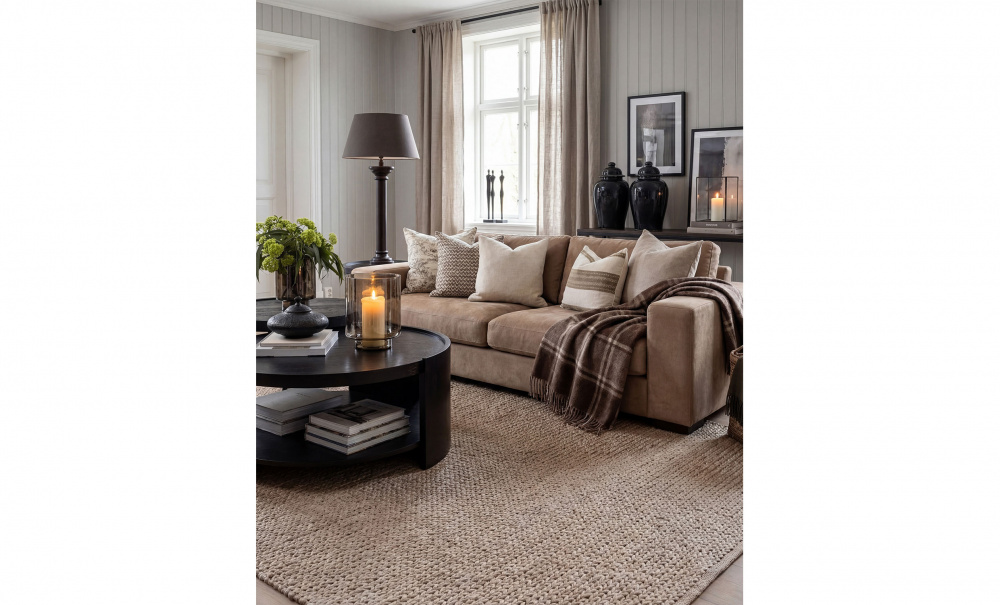 Bild nr 2 (UNA Ullmatta 240x340 Beige)