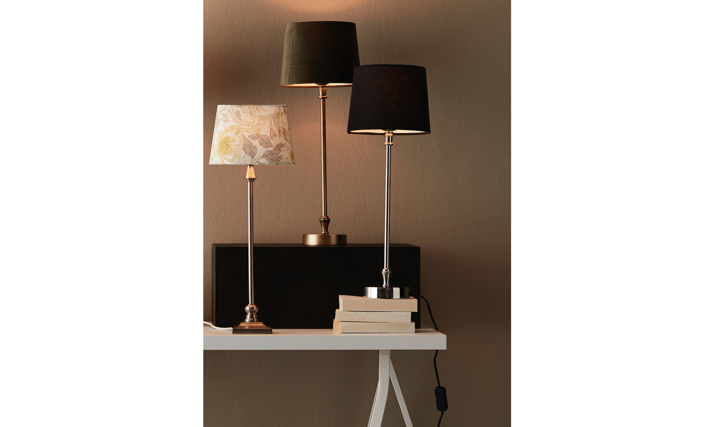 LIAM Bordslampa 59cm Silver/Svart