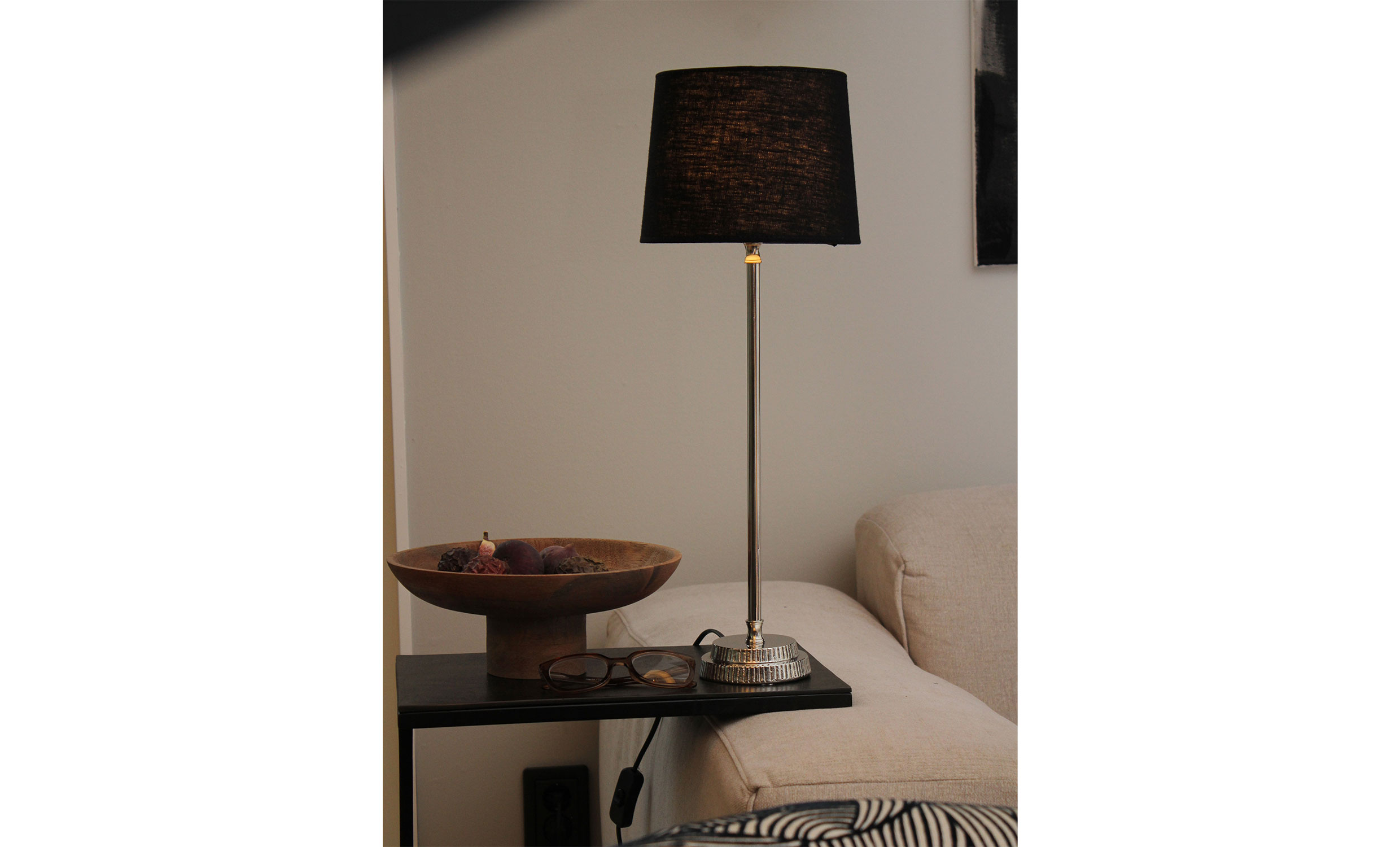KENT Bordslampa Krom/Svart