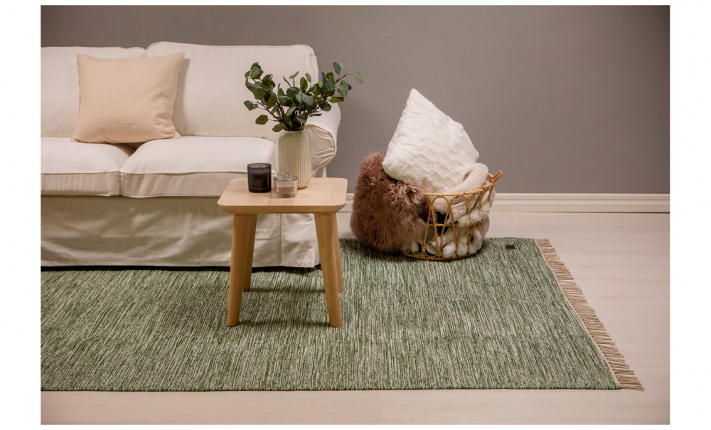 SIGNE Matta 160x230 Grn i gruppen Mattor & Textil / Mattor / Bomullsmattor hos SoffaDirekt.se (73392)