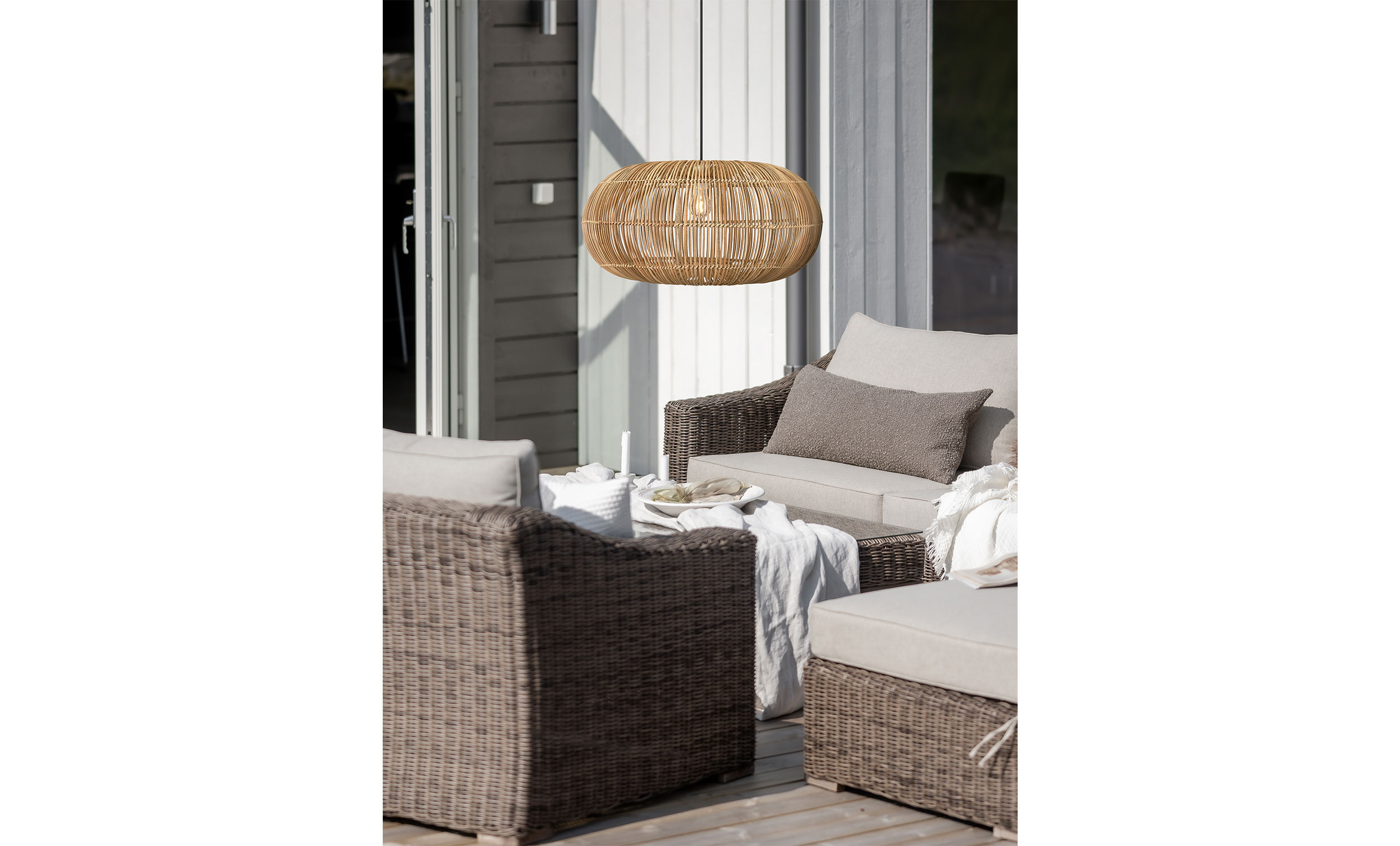 ZURI Taklampa Outdoor 51cm Natur