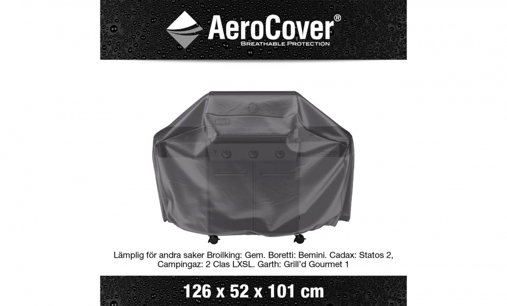 AEROCOVER Grillskydd 126x52x101 Antracit i gruppen Utembler / Frvaring / Mbelskydd hos SoffaDirekt.se (7850)