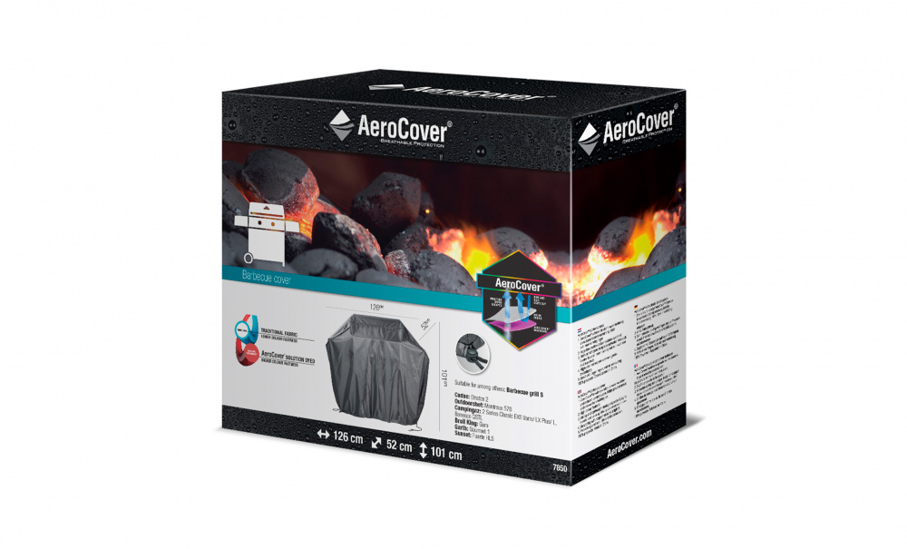 AEROCOVER Grillskydd 126x52x101 Antracit i gruppen Utembler / Frvaring / Mbelskydd hos SoffaDirekt.se (7850)