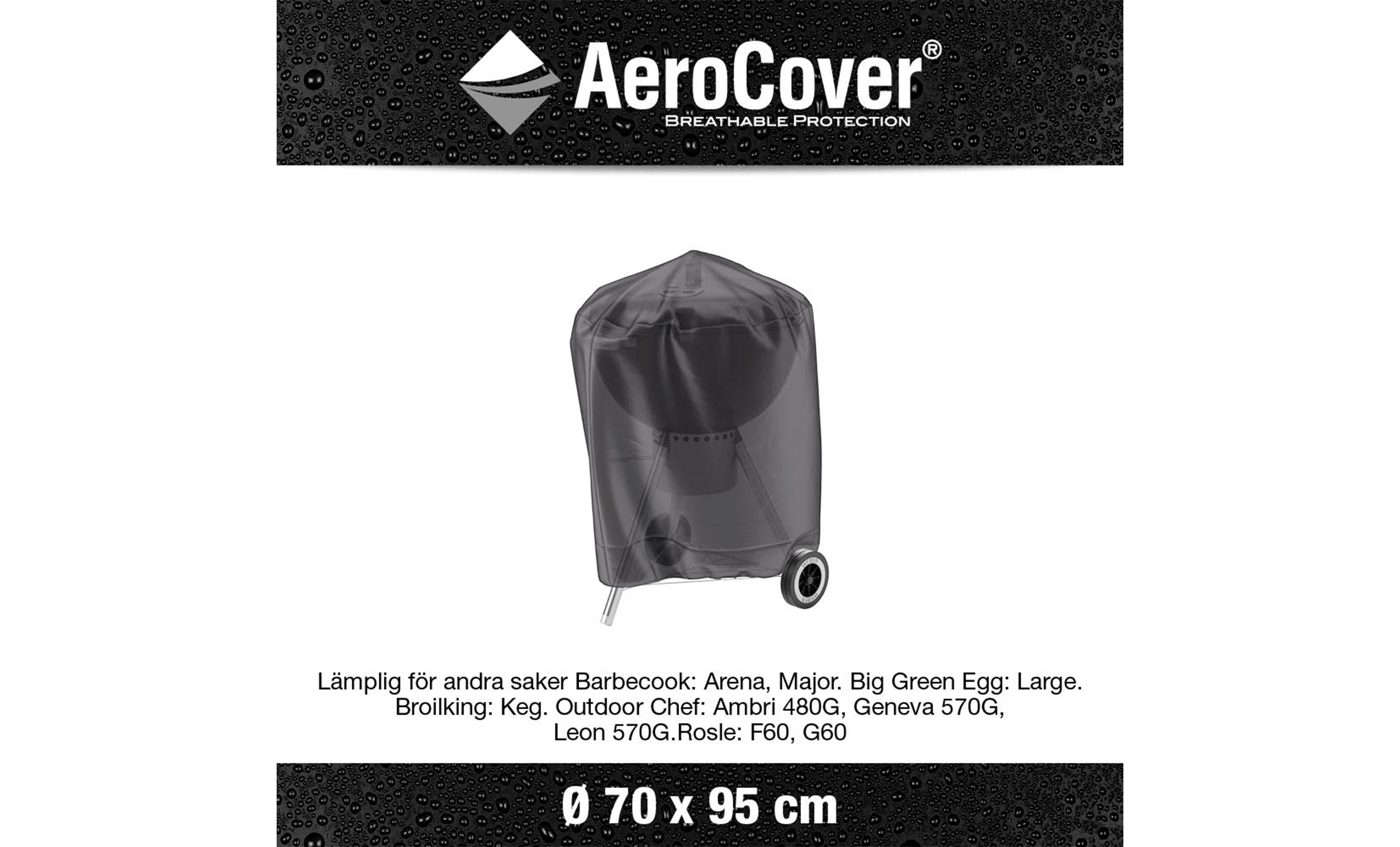 AEROCOVER Kolgrillskydd 67 Antracit
