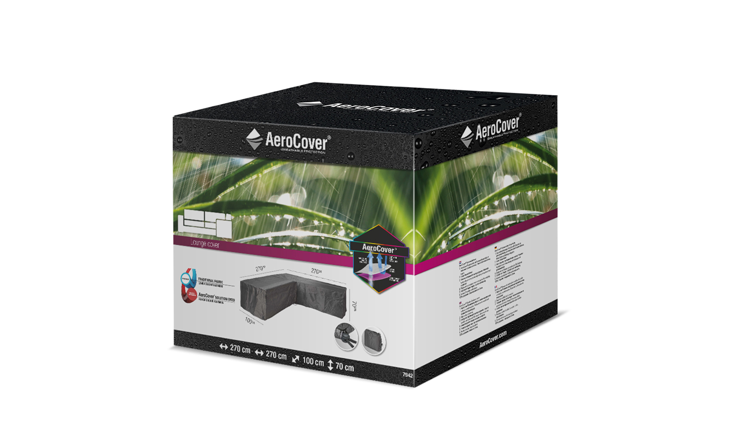 AEROCOVER Mbelskydd L-form Antracit