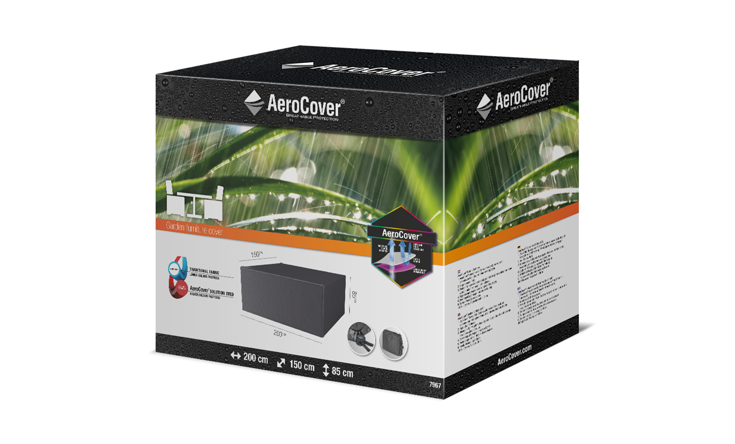 AEROCOVER Mbelskydd Antracit 200x150xH85