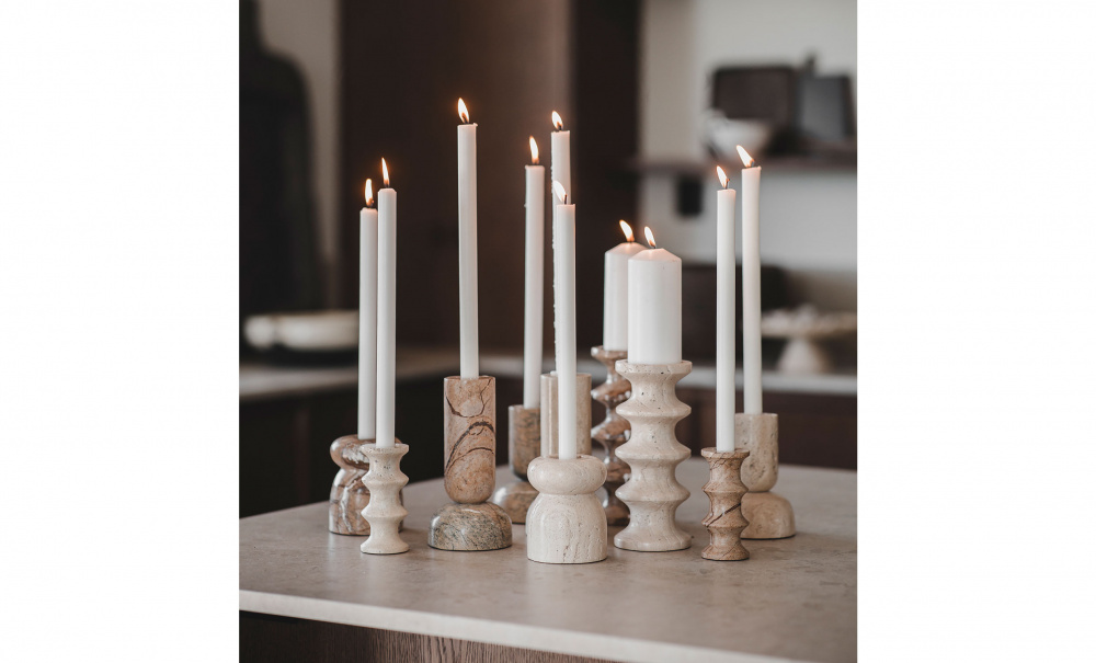 Bild nr 2 (SERAYA Ljusstake Beige)