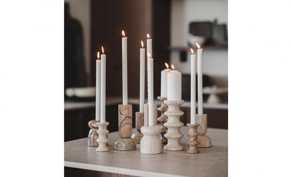 Bild nr 3 (CYRENE Ljusstake Travertin Beige)