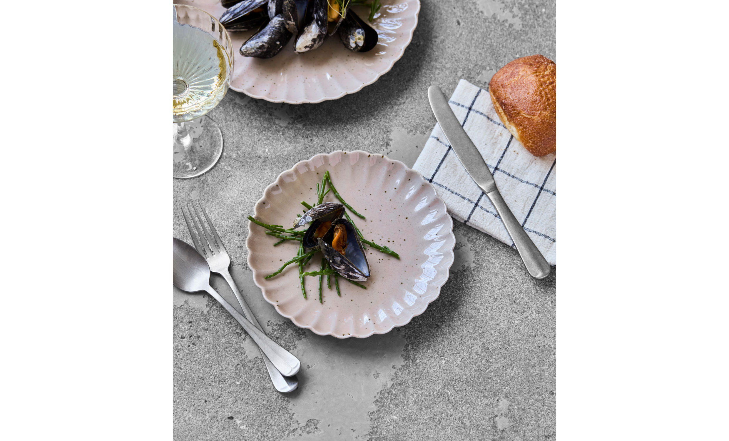 SCALLOP Lunch/T�rta Tallrik Rosa