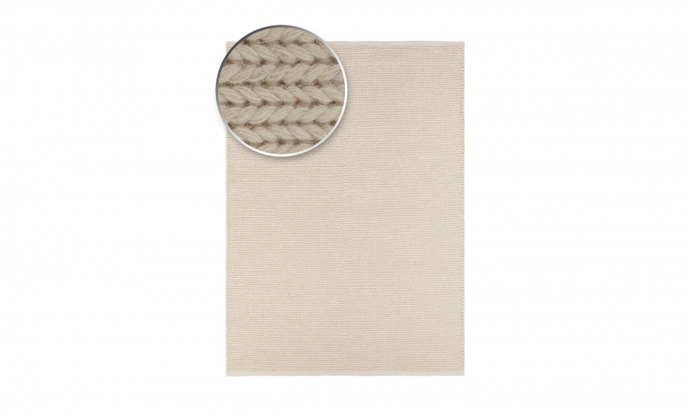 DIANA Ullmatta 240x340 Vit i gruppen Mattor & Textil / Mattor / Ullmattor & Rllakan hos SoffaDirekt.se (92478)