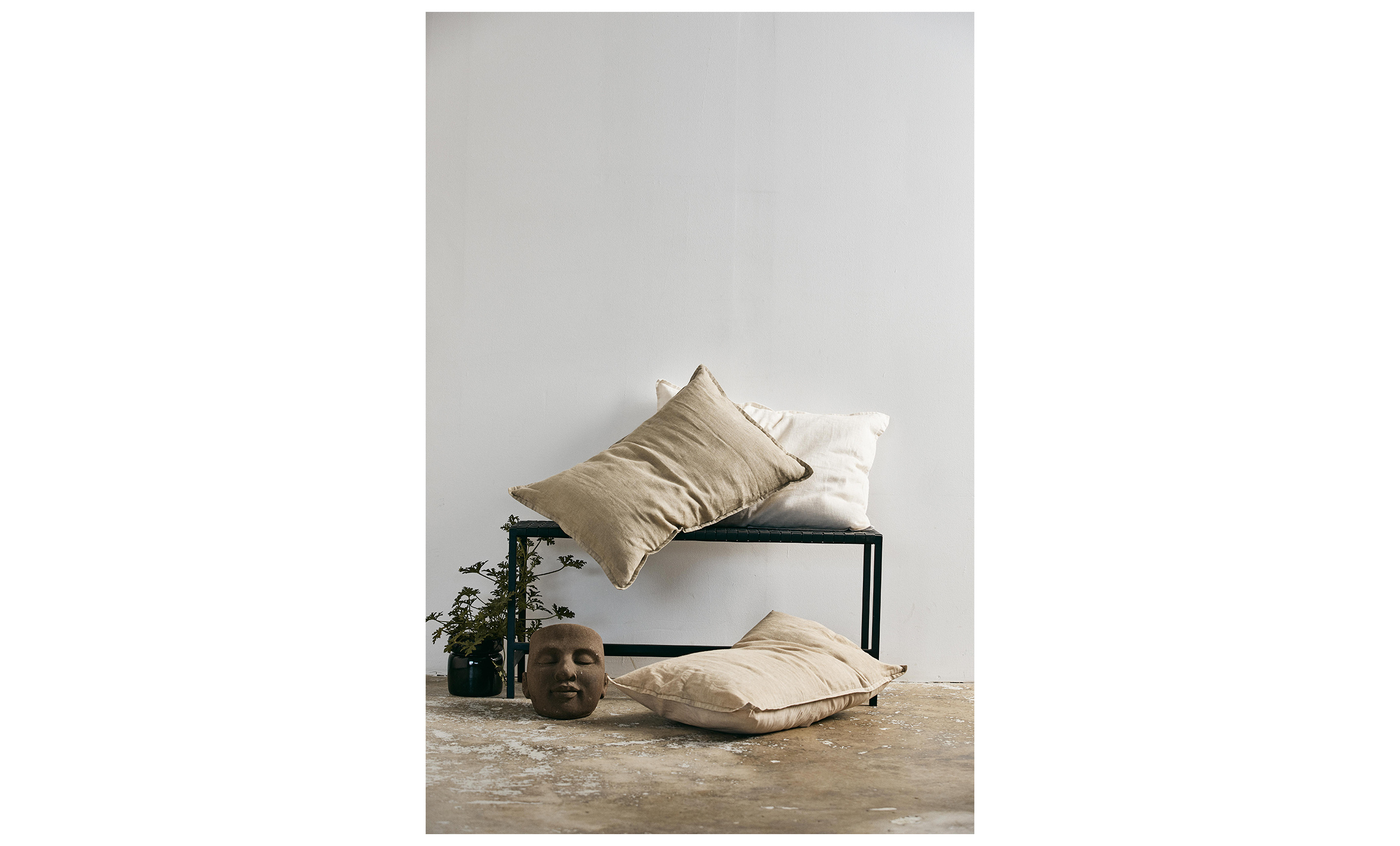 VELA Kuddfodral Linne Offwhite