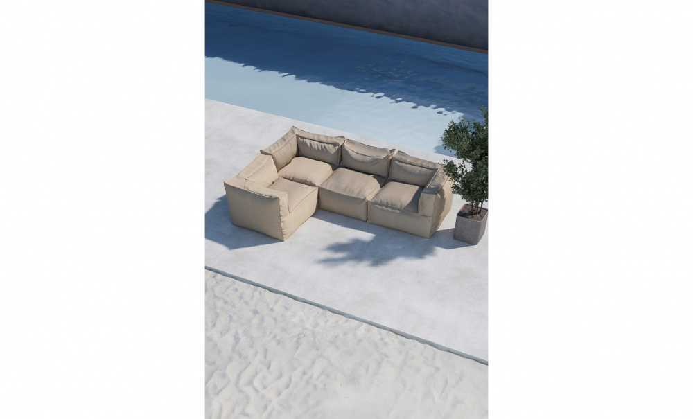 ZEKE Ftlj/Mittmodul Beige i gruppen Utembler / Trdgrdssoffor hos SoffaDirekt.se (9782-666)
