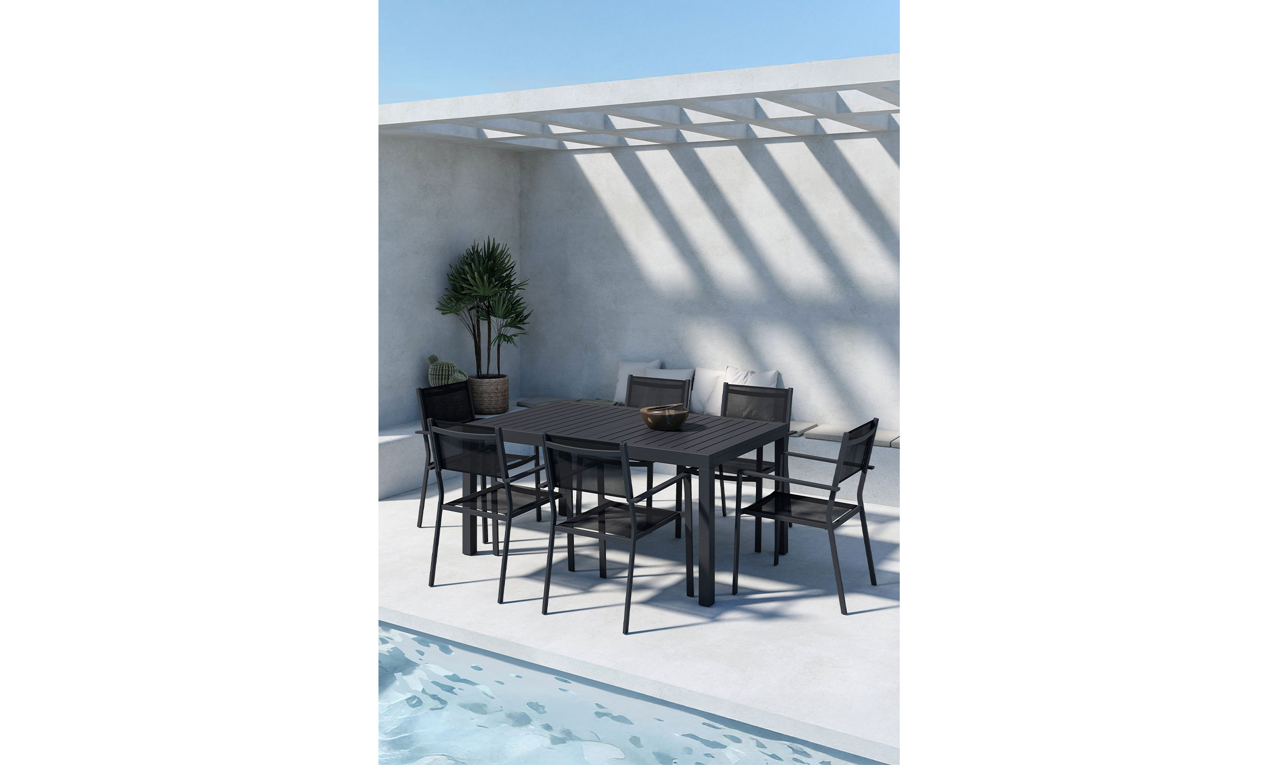 FLYNN Matbord 160/240 Svart