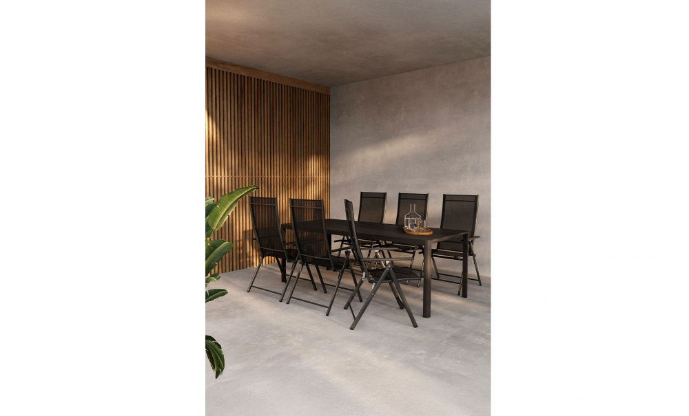 GUNNI Matbord 200 Svart i gruppen Utembler / Trdgrdsbord / Matbord hos SoffaDirekt.se (9794-100)
