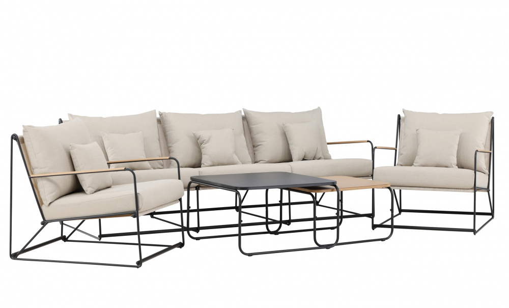 Bild nr 2 (LIZ Soffgrupp Svart/Beige)