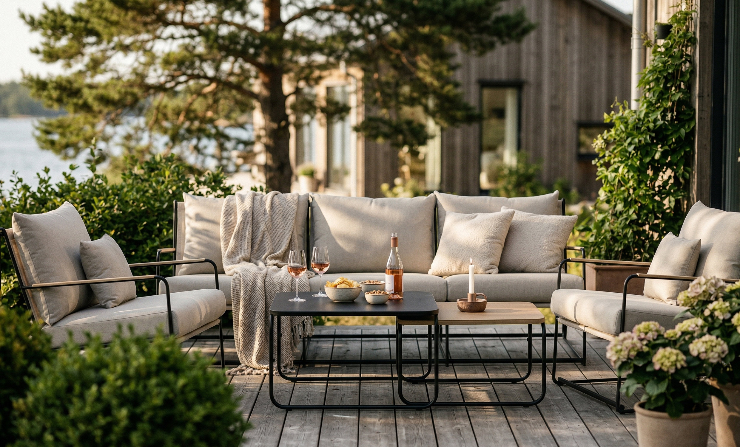 LIZ Soffgrupp Svart/Beige