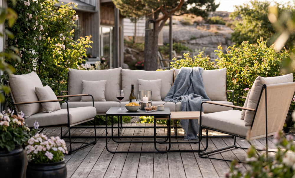 Bild nr 4 (LIZ Soffgrupp Svart/Beige)
