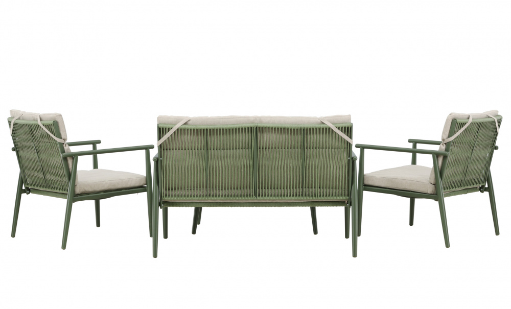 MORRIS Soffgrupp Grn/Beige i gruppen Utembler / Trdgrdsgrupper / Soffgrupper hos SoffaDirekt.se (9802-333)