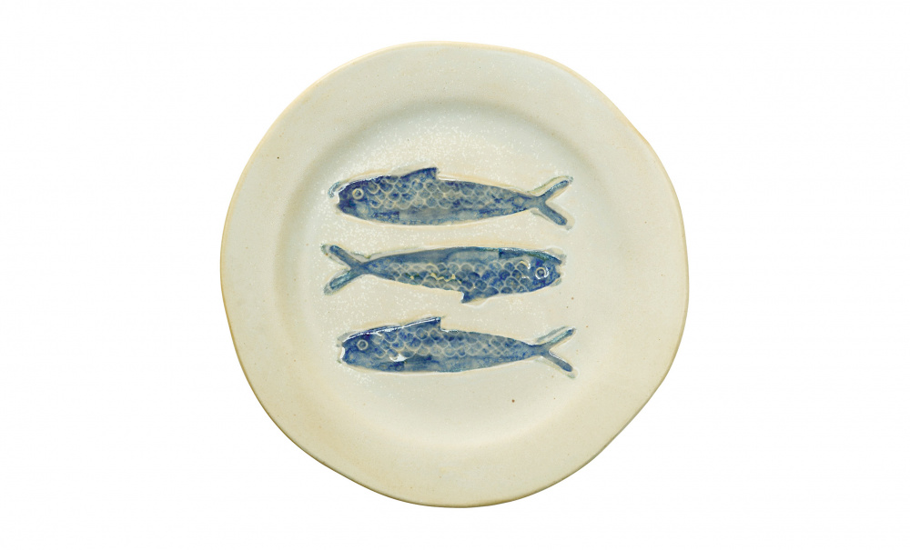 Bild nr 2 (TALLRIK Stengods 21cm Offwhite/Bl�)