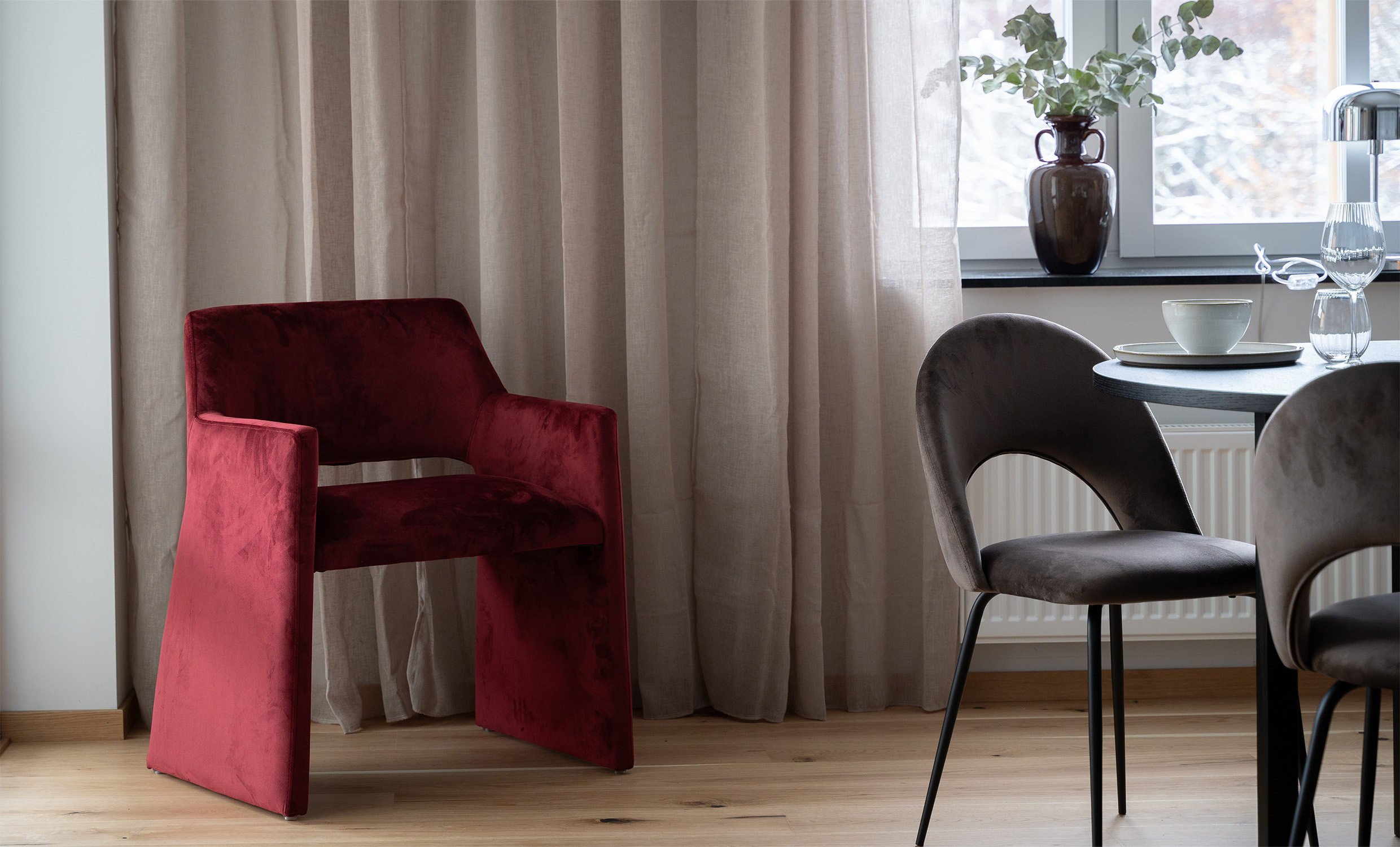 HAILY Stol Velvet Plum