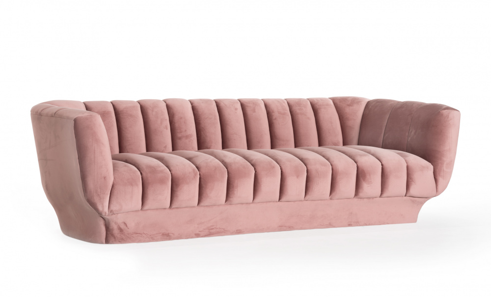 LE-BON 3-sits Salmon Pink i gruppen Vardagsrum / Soffor / 3-sits soffor hos SoffaDirekt.se (BH-S163-CC-47)