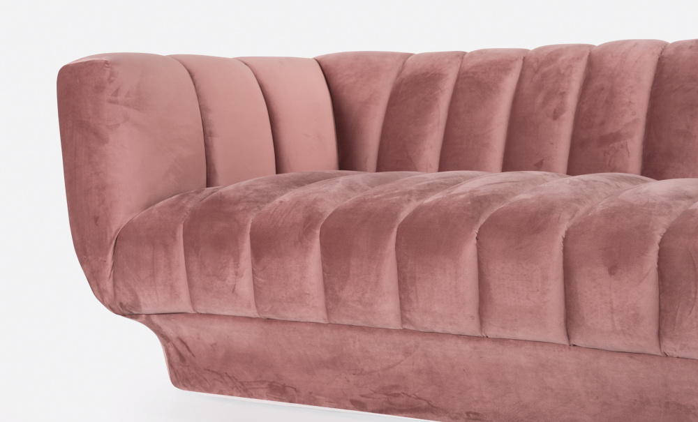 LE-BON 3-sits Salmon Pink i gruppen Vardagsrum / Soffor / 3-sits soffor hos SoffaDirekt.se (BH-S163-CC-47)