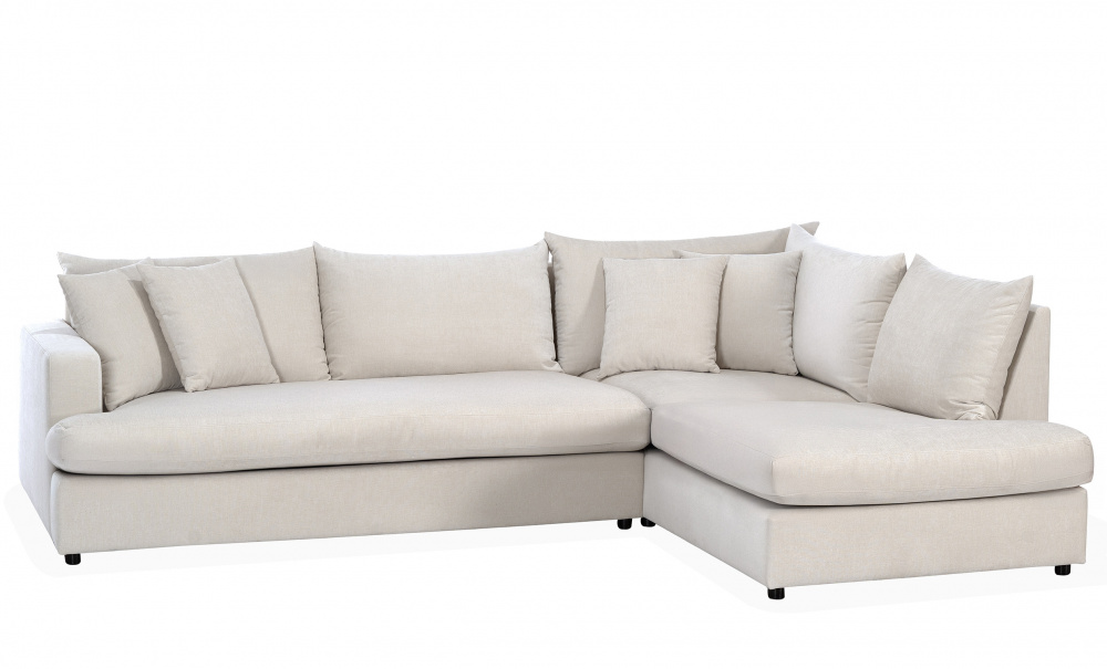 BOLNUEVO L-Soffa Hger Hel Dyna Beige i gruppen Vardagsrum / Soffor / Hrnsoffor hos SoffaDirekt.se (BOL-3A-1SCU-CON2)