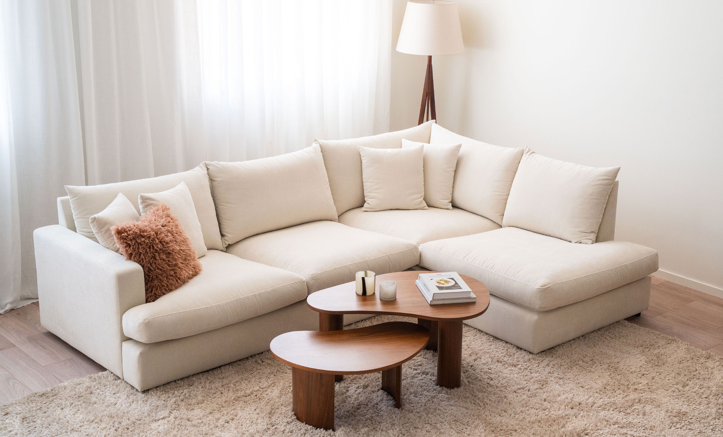BOLNUEVO L-Soffa Hger Offwhite