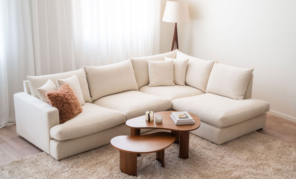 BOLNUEVO L-Soffa Hger Beige i gruppen Vardagsrum / Soffor / Hrnsoffor hos SoffaDirekt.se (BOL-3A-CON2)