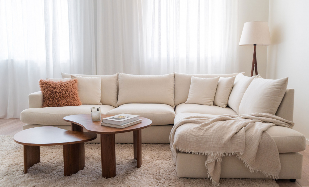 BOLNUEVO L-Soffa Hger Beige i gruppen Vardagsrum / Soffor / Hrnsoffor hos SoffaDirekt.se (BOL-3A-CON2)